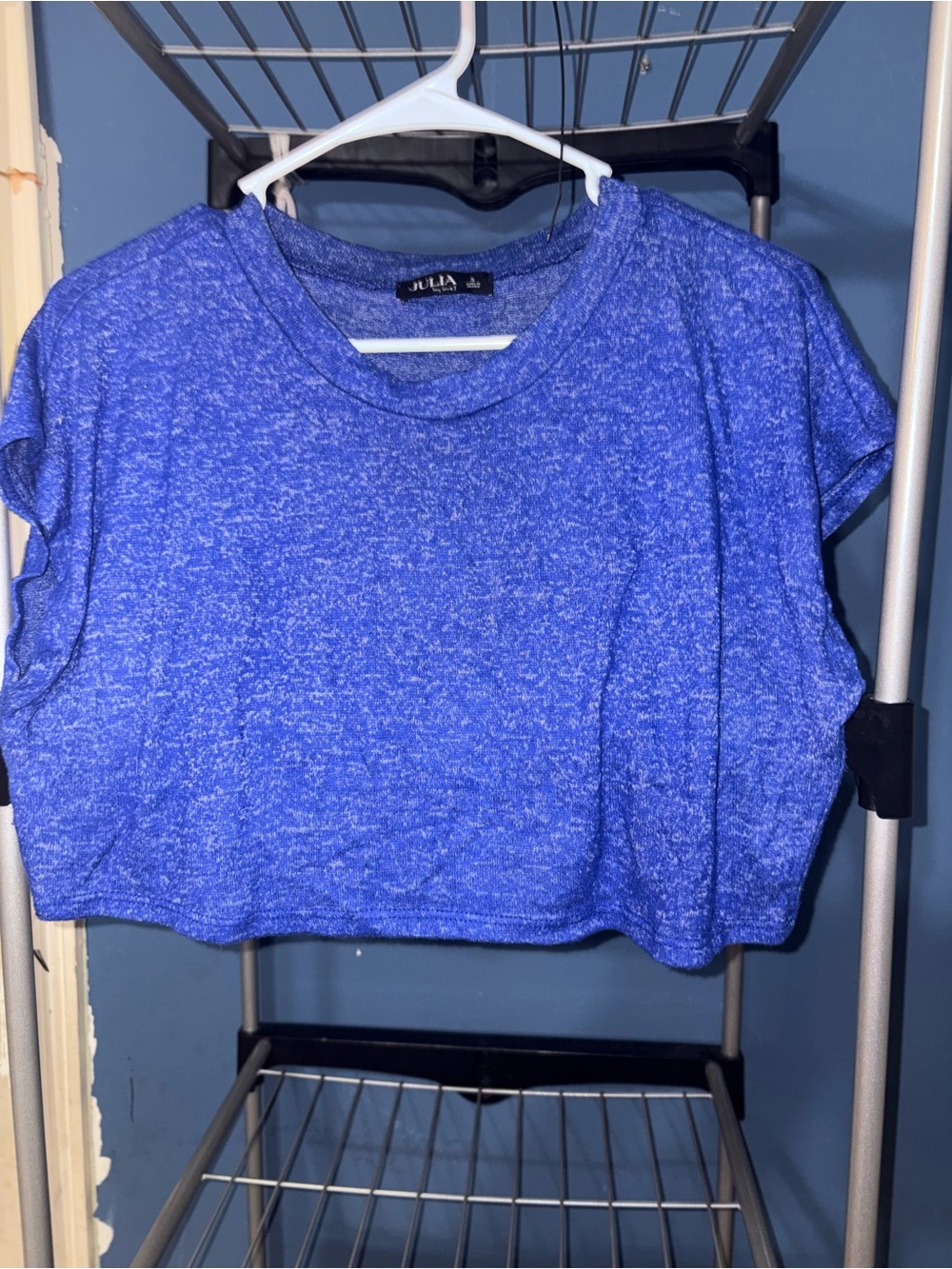Joules Heather Royal Blue Cropped Tee